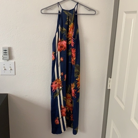 Zara Trafaluc Halter Neck Floral Midi Dress - Picture 12 of 15